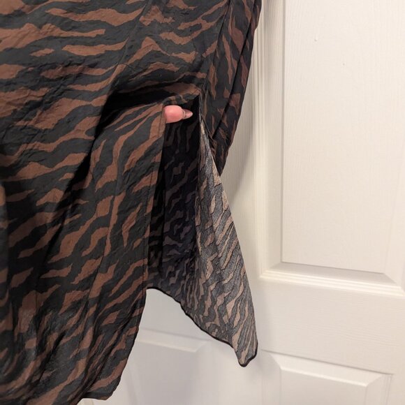 Madewell Layton Midi Slip Skirt Animal Print - Picture 2 of 5